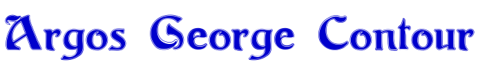 Argos George Contour フォント